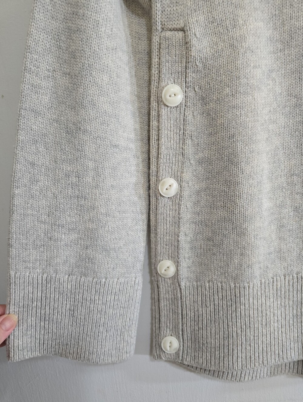 Rag & Bone Phyllis Gray Wool Cashmere Blend Side Button Mock Neck Sweater XXS - Picture 3 of 5
